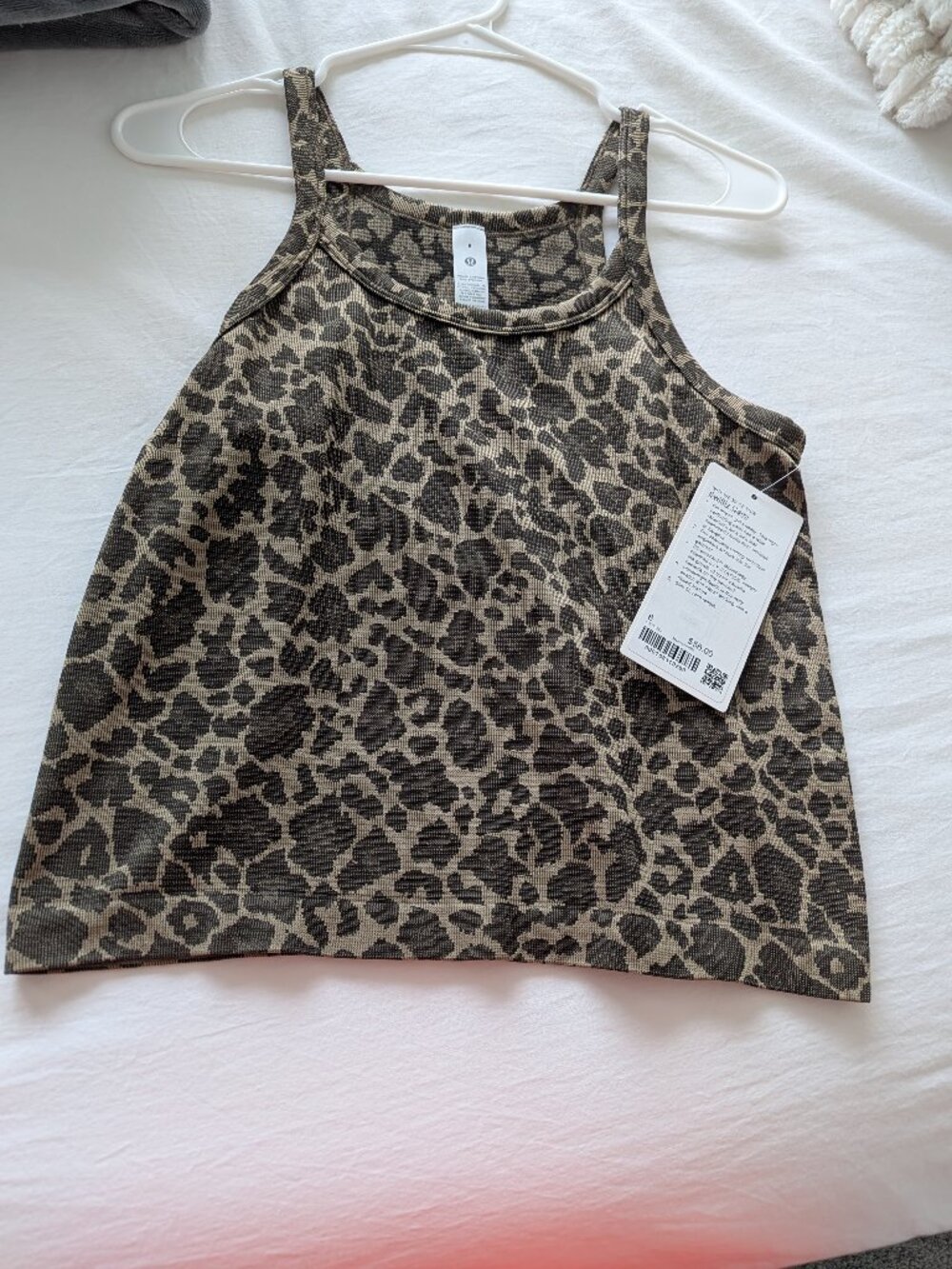 Lululemon Swiftly Cami Tank Top - New w/Tags - 8 - Leopard Chino/Night Brow